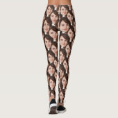 Leggings Cadeau moderne pour elle avec des visages unique F (Dos)