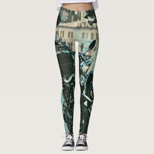 Leggings cadeau moto vintage (Devant)