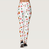 Leggings Cadeau ultra-doux de fleurs de Noël pour les fêtes (Dos)