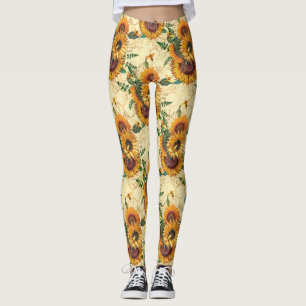 Leggings Cadeaux de tournesol   Tournée de tournesol entour