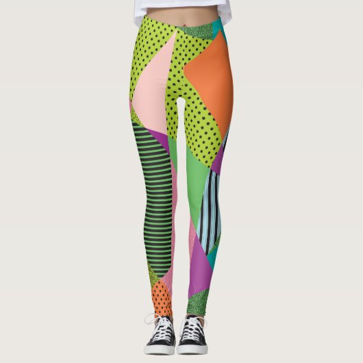 Leggings Cadre créatif Memphis Design moderne (Devant)