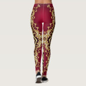 Leggings Cadre élégant : perle et or. (Dos)