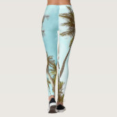 Leggings Cadre tropical : Palmiers Abstraits (Dos)