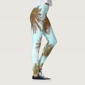 Leggings Cadre tropical : Palmiers Abstraits (Droite)