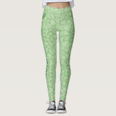 Leggings Caducée avec fond de feuilles (Devant)