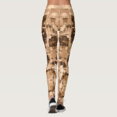 Leggings Café Brown Abstrait tendance (Dos)