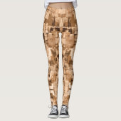 Leggings Café Brown Abstrait tendance (Devant)