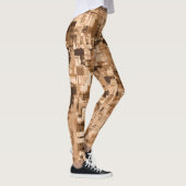 Leggings Café Brown Abstrait tendance (Droite)