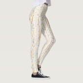 Leggings Café crème marron rayures points (Droite)
