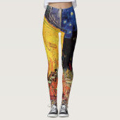 Leggings Café Terrasse à la nuit par Vincent van Gogh (Devant)