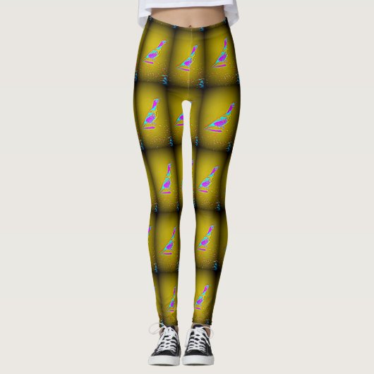 Leggings caille du désert jaune (Devant)
