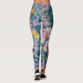 Leggings Caillebotte - Chrysanthèmes blanc et jaune (Dos)