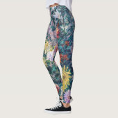 Leggings Caillebotte - Chrysanthèmes blanc et jaune (Gauche)