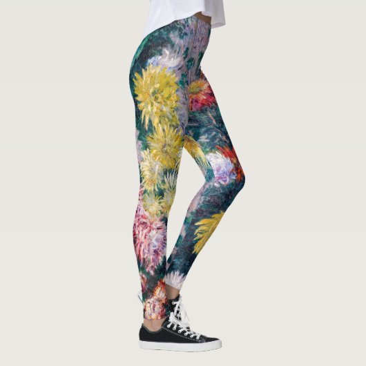 Leggings Caillebotte - Chrysanthèmes blancs et jaunes (Droite)