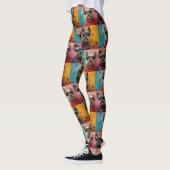 Leggings Cairn Terrier avec coeur Roses Saint Valentin (Gauche)