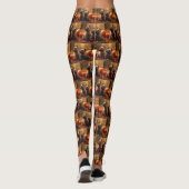 Leggings Cairn Terrier Chiot Automne Citrouille de plaisir (Dos)