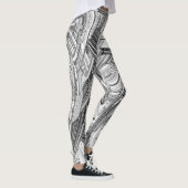 Leggings Calamité noire et blanche (Droite)