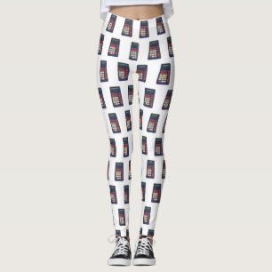 Leggings Calculatrice des années 80 90 Math School Nostalgi