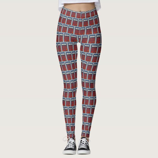 Leggings Calculatrice Nerd des mathématiques de l'enseignem (Devant)