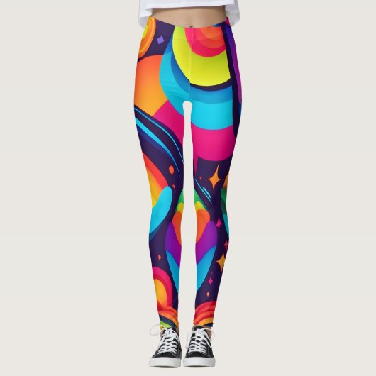 Leggings Caléidoscope cosmique (Devant)