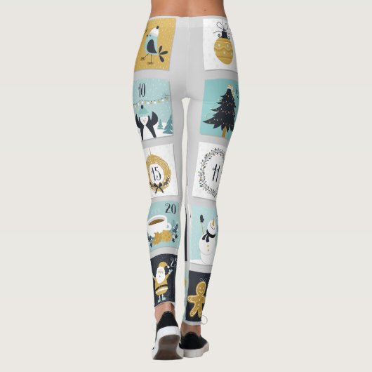 Leggings Calendrier de l'arrivée Noël (Dos)