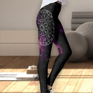 Leggings Calendrier zodiaque Nebula violette & Signes éto