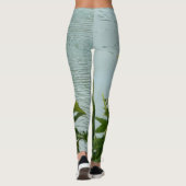 Leggings Calla Lilies Floral, Nom Personnalisé (Dos)