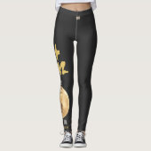 Leggings Calligraphie coréenne Lune (Devant)