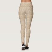 Leggings Camel Brown Mandala Motif Design (Dos)