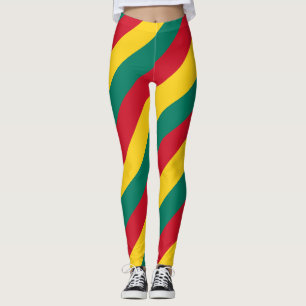 Leggings Cameroun Couleurs du drapeau national diagonales t
