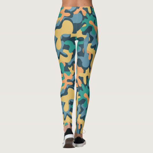 Leggings Camo à signature arc-en-ciel muet (Dos)