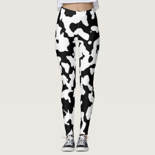 Leggings Camo Abstrait noir blanc