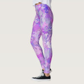 Leggings Camo Abstrait tendance rose violet bleu (Gauche)