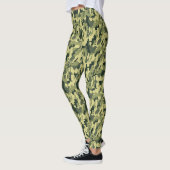 Leggings Camo Beige Vert Forêt Pixellée (Gauche)