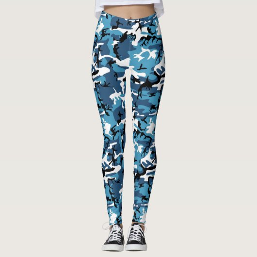 Leggings Camo bleu (Devant)