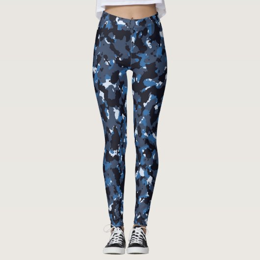 Leggings camo bleu (Devant)