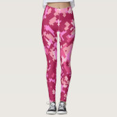 Leggings Camo | Camouflage rose Pixel (Devant)