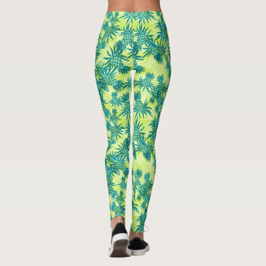 Leggings Camo d'ananas Hawaiian Tropical (Dos)