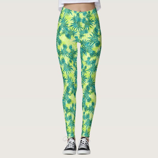 Leggings Camo d'ananas Hawaiian Tropical (Devant)