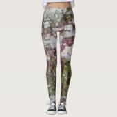 Leggings Camo d'écorce camouflée verte et brune (Devant)