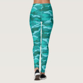 Leggings Camo des tons bleus (Dos)