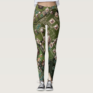Leggings Camo du circuit vert de l'armée