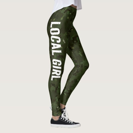 LEGGINGS CAMO GREEN LG FILLE LOCALE (Droite)