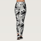 Leggings Camo noir gris et blanc - Legs (Dos)