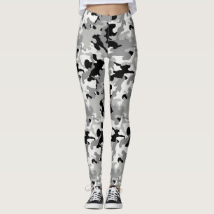 Leggings Camo noir gris et blanc - Legs