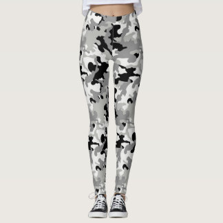 Leggings Camo noir gris et blanc - Legs