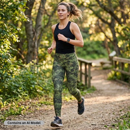 Leggings Camo numérique vert