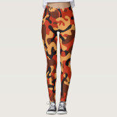 Leggings Camo orange vintage | Légendes (Devant)