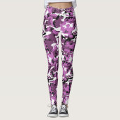 Leggings Camo rose violet (Devant)