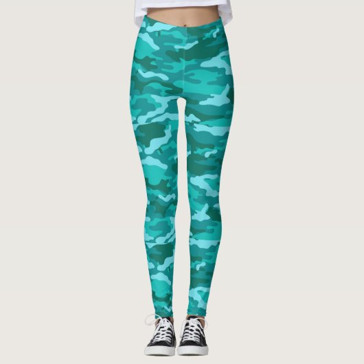 Leggings Camo Teintes Bleues (Devant)